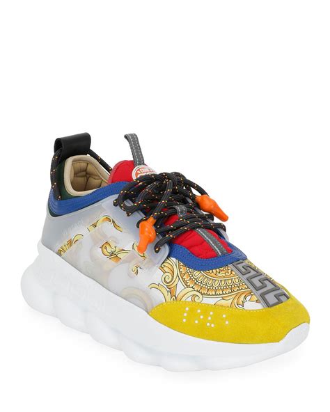 versace chain reaction white|authentic versace chain reaction sneakers.